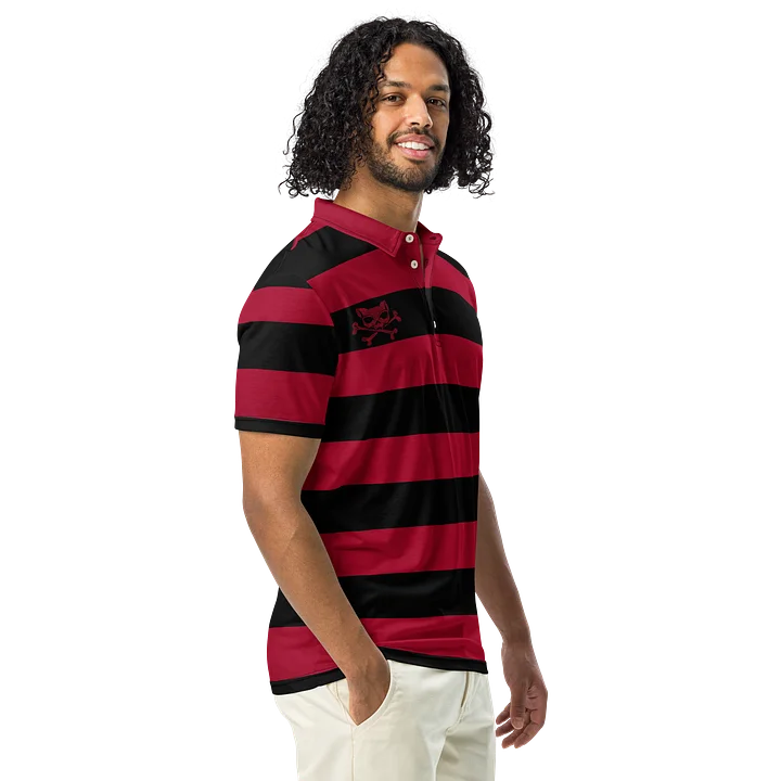 Red, Blaque and White Kat Skull Polo product image (1)
