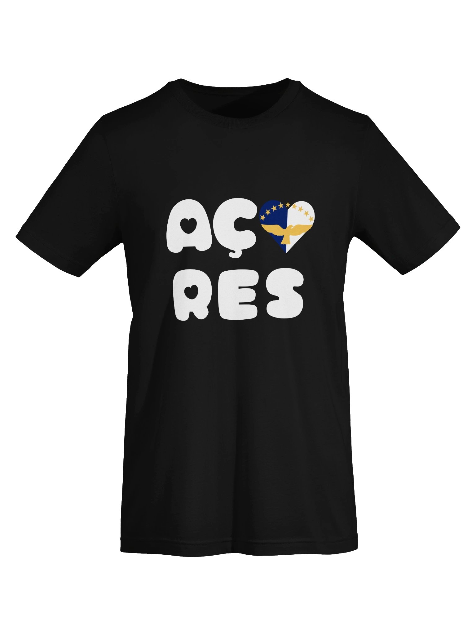 azores hearts (white text) supersoft tee product image (85)