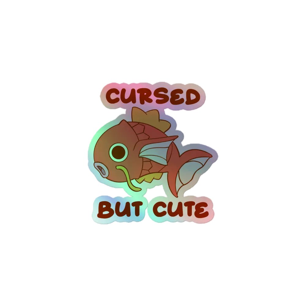 Cursed But Cute - Holo Sticker product image (1)
