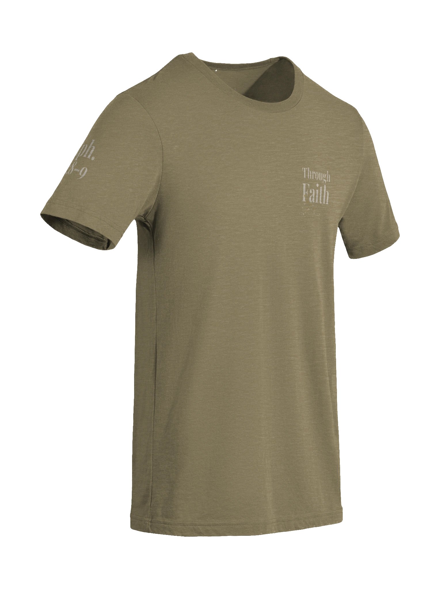 Through Faith Tee – Ephesians 2:8‑9 (Dark) \| By Grace Capsule product image (9)