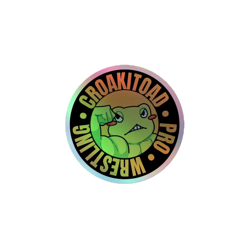 Croakitoad Pro Wrestling Holographic Sticker product image (1)