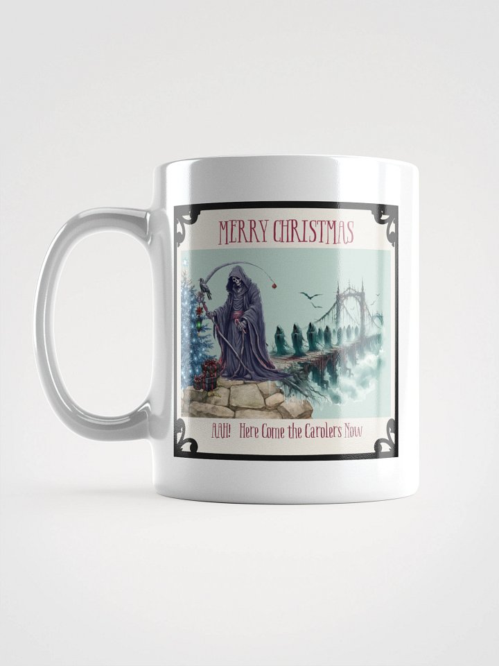 Grim Reaper Merry Christmas – Aah! the Carolers Coffee Mug product image (1)