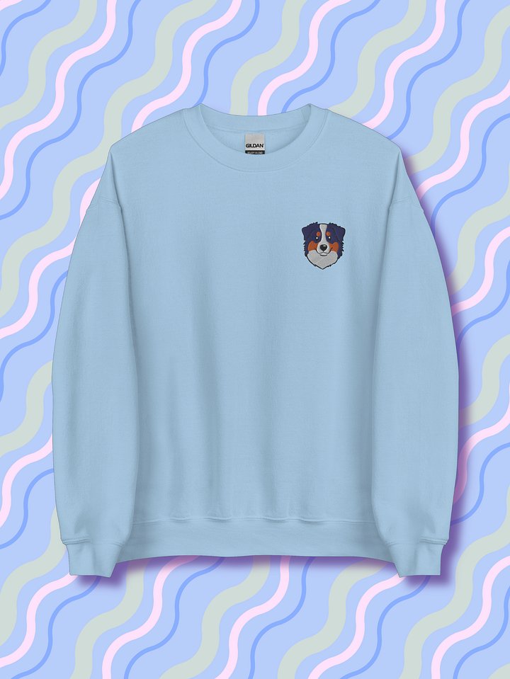 Stylized Australian Shepherd Dog Face Sweatshirt product image (1)