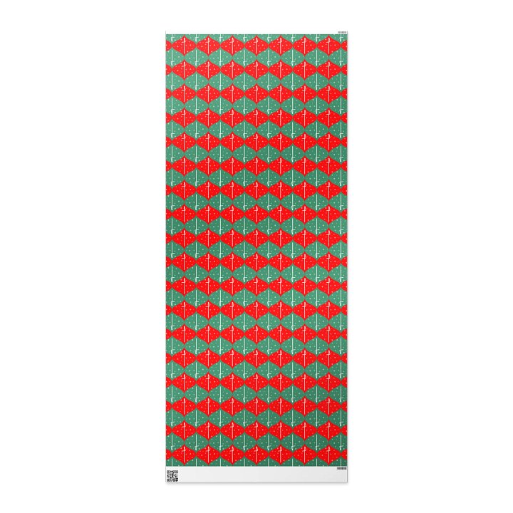 Ogee Gift Wrap Roll - Red and Green ContraBass - 30 x 72 product image (2)