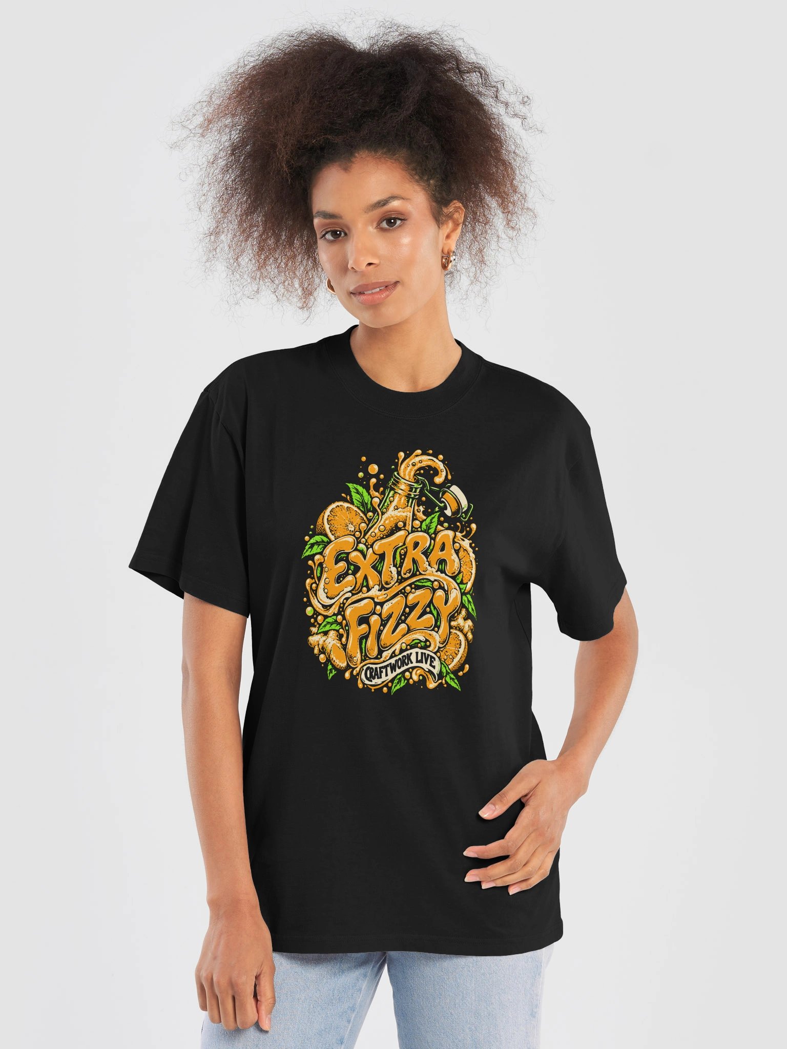 EXTRA FIZZY — Unisex Oversized Kombucha Graphic T-Shirt product image (5)