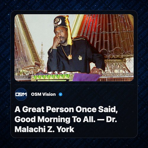 💡 Daily Wisdom from Dr. Malachi Z. York

📖 Read it. Reflect. Share it forward.

🔁 Repost to spread the knowledge 

📍 Where ar...
