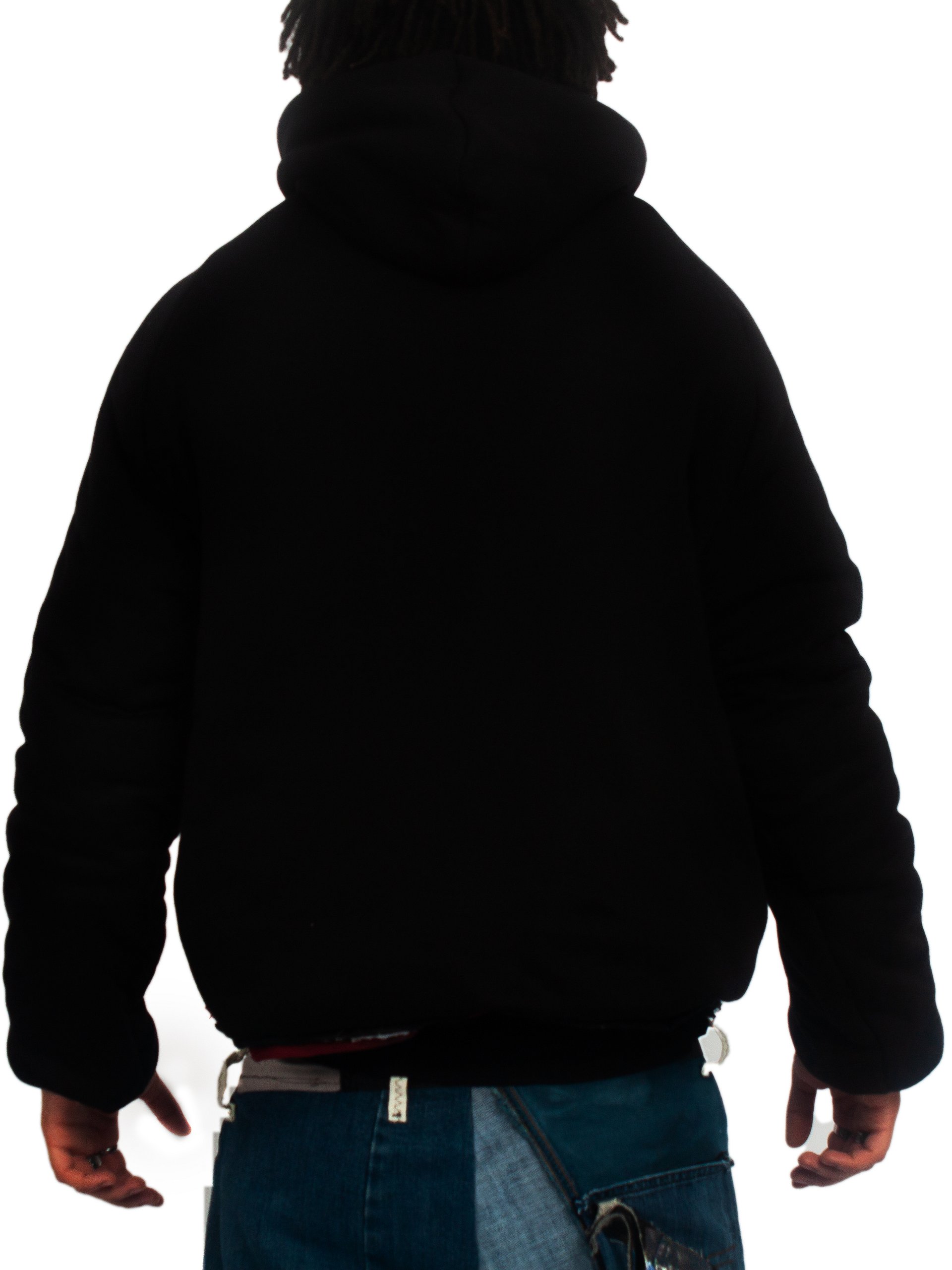 JERSEY LINED PUFFER RAGLAN HOODIE product image (2)