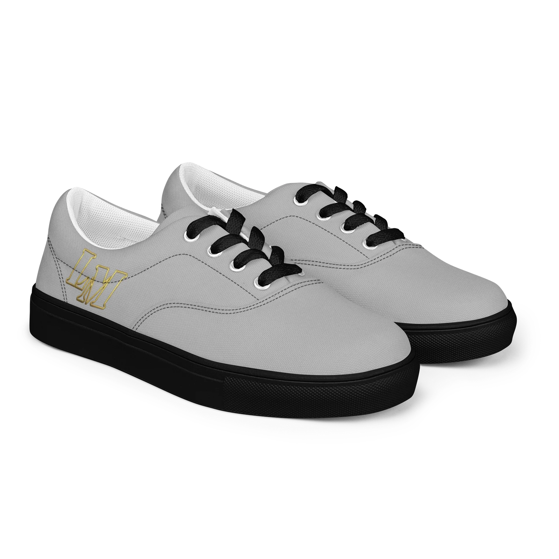 LM Origin™ Steel Gray Sneakers | Unisex Canvas Streetwear Shoes product image (10)