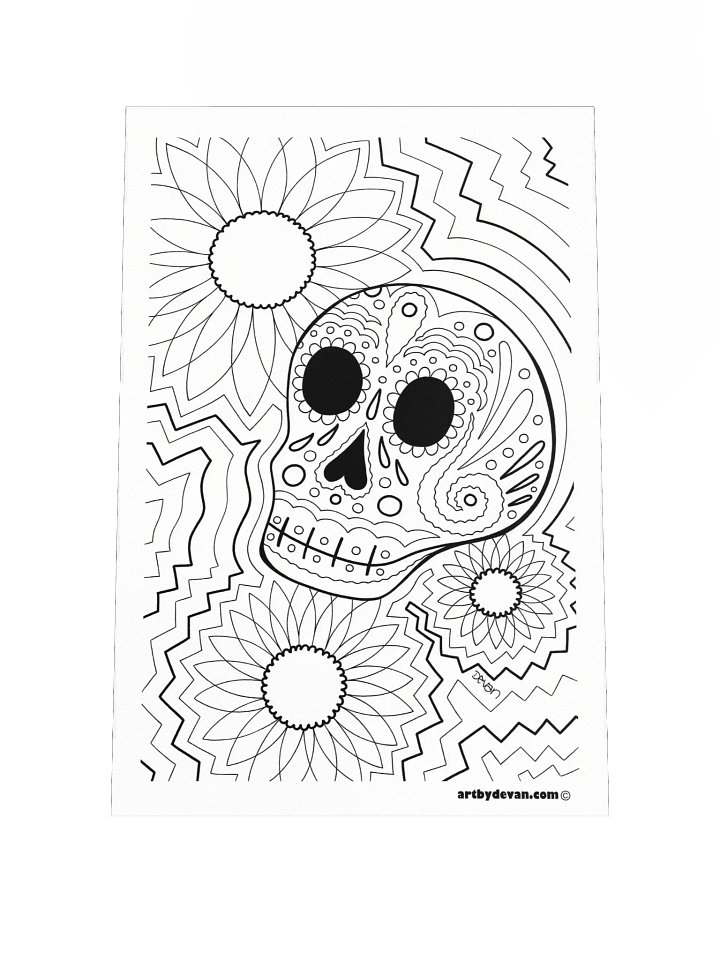 Color Your Own Art: Sugar Skull product image (1)