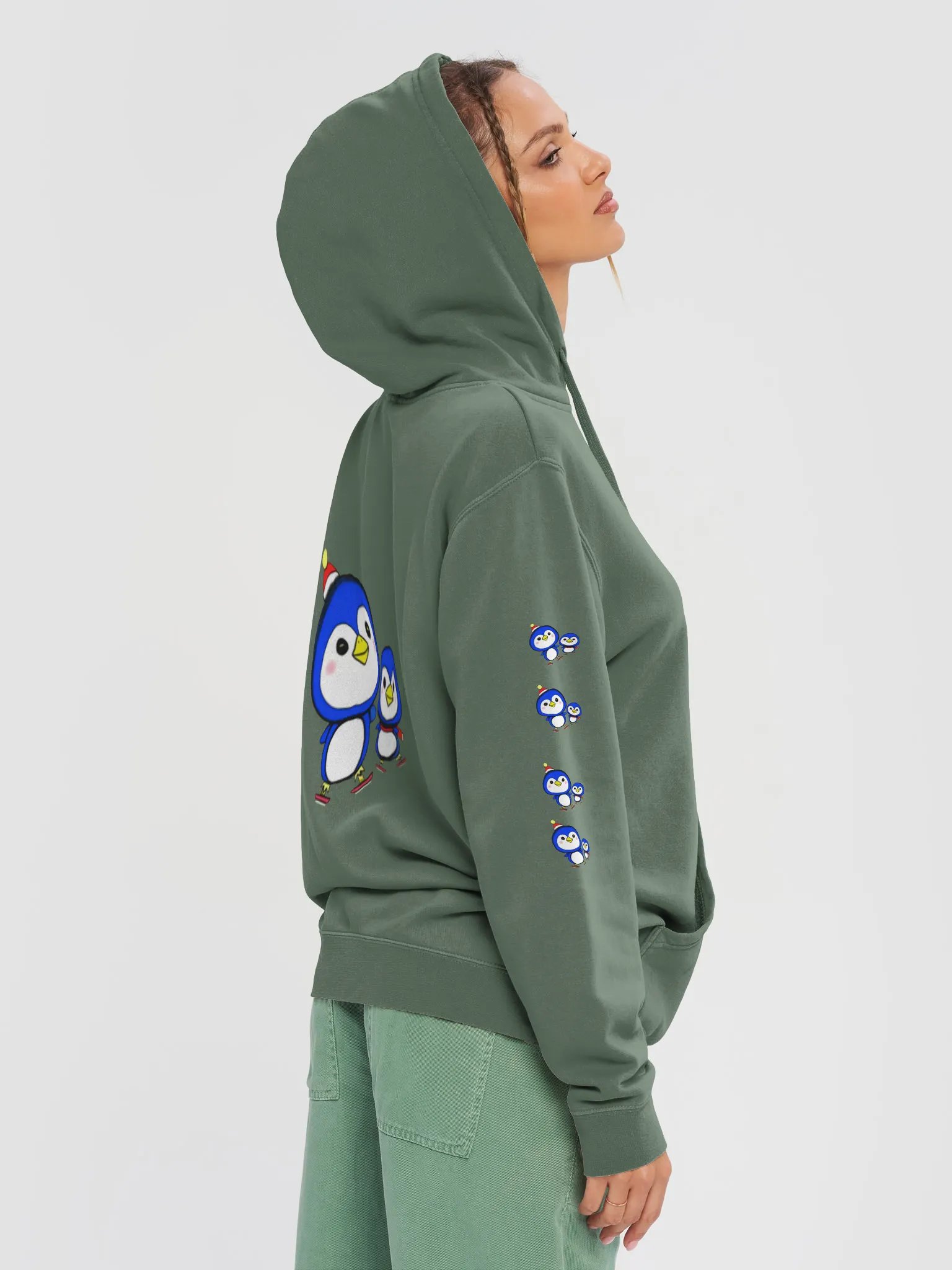Skating Penguins Vintage Hoodie product image (71)
