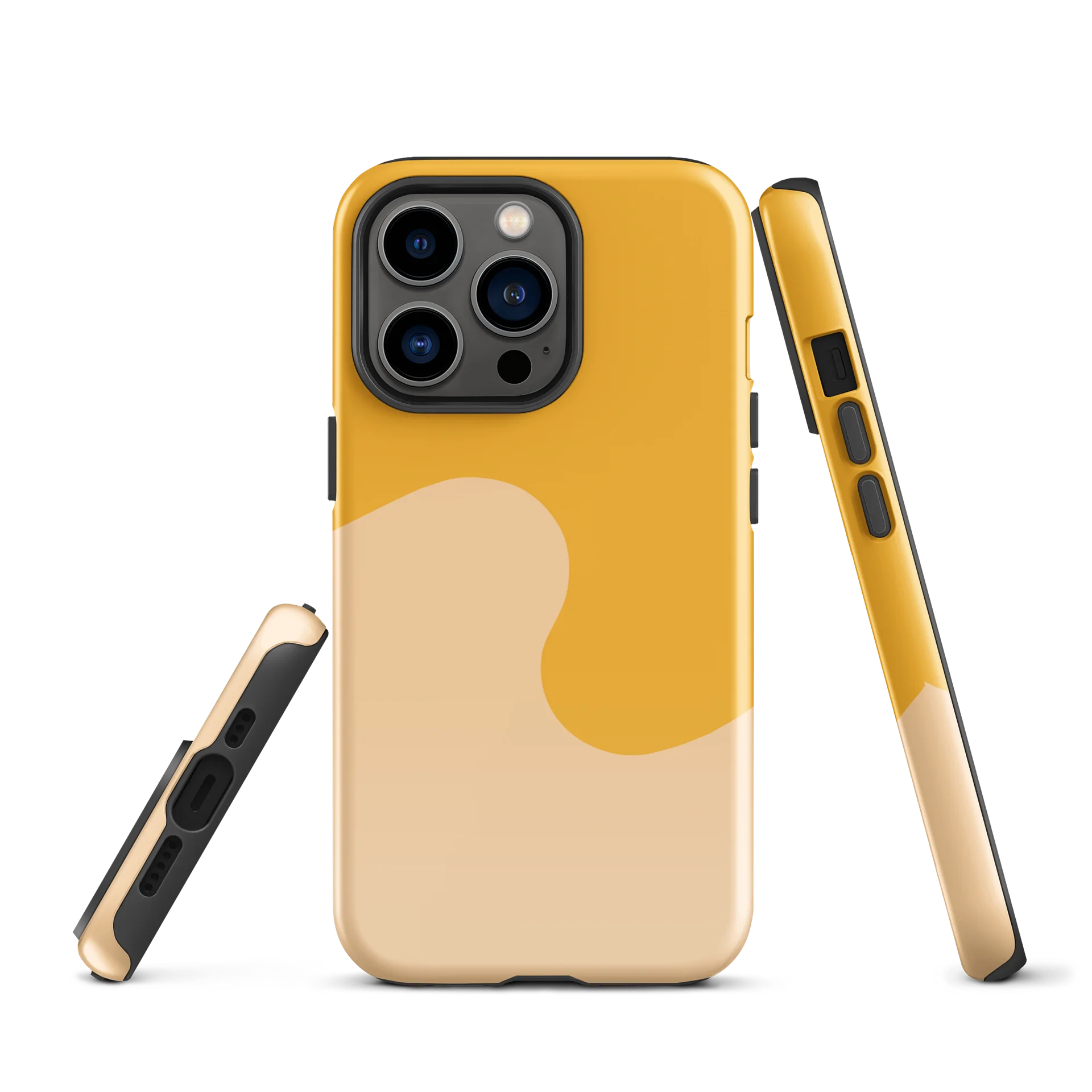 Orange Honey Cream Minimal Wave iPhone Case product image (2)
