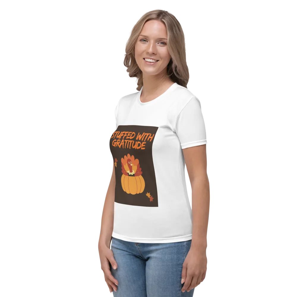 🦃🍁 THANKSGIVING FUNNY TEES 4 U FOR WOMEN - “Stuffed with Gratitude.” product image (3)