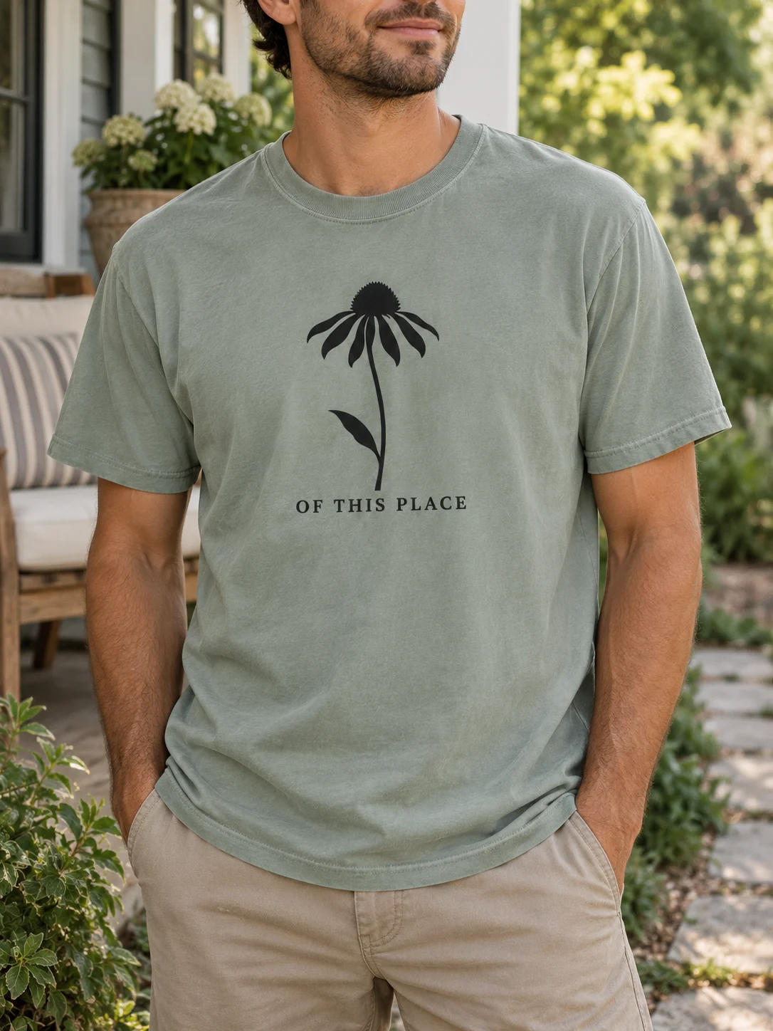 OF THIS PLACE | Minimalist Garden Flower Tee product image (3)