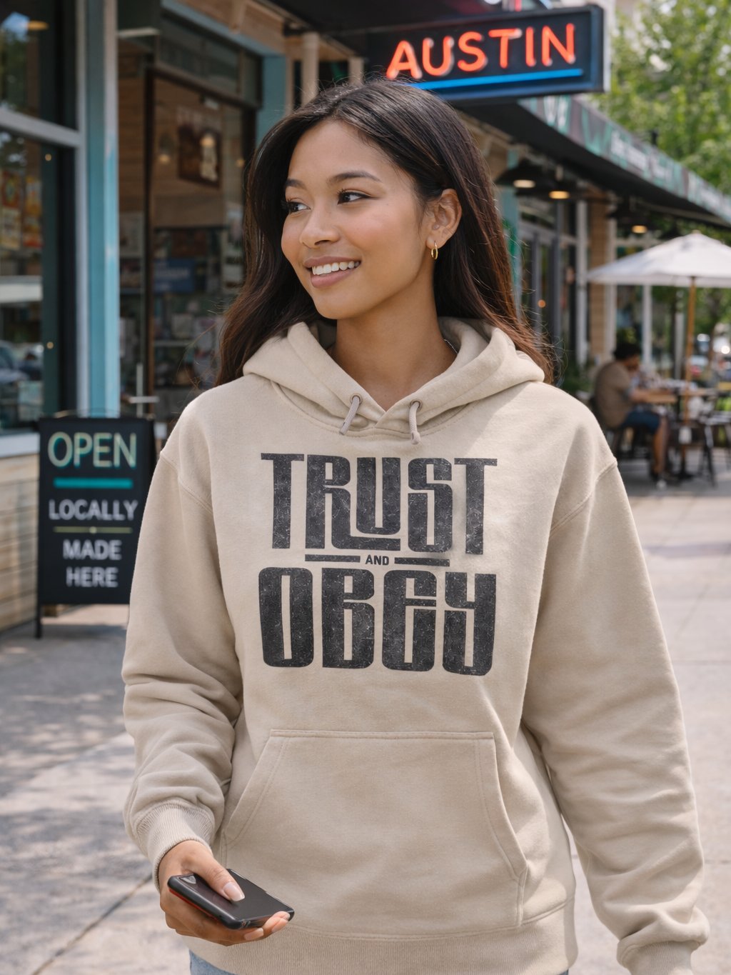 TRUST AND OBEY — Heavyweight Unisex Organic Hoodie product image (1)