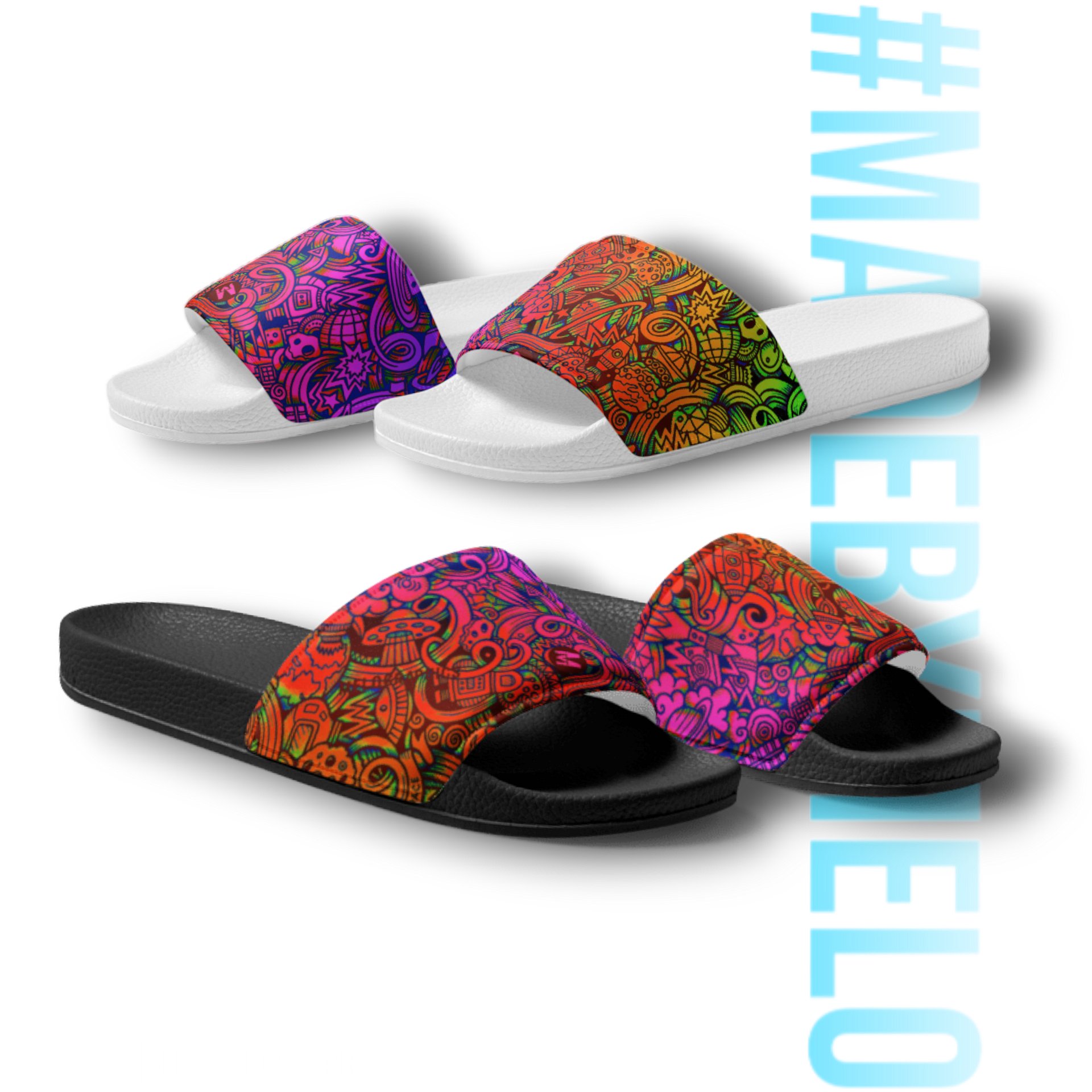 Rainbow Space Scribble - Men's Slides | #MADEBYMELO product image (1)