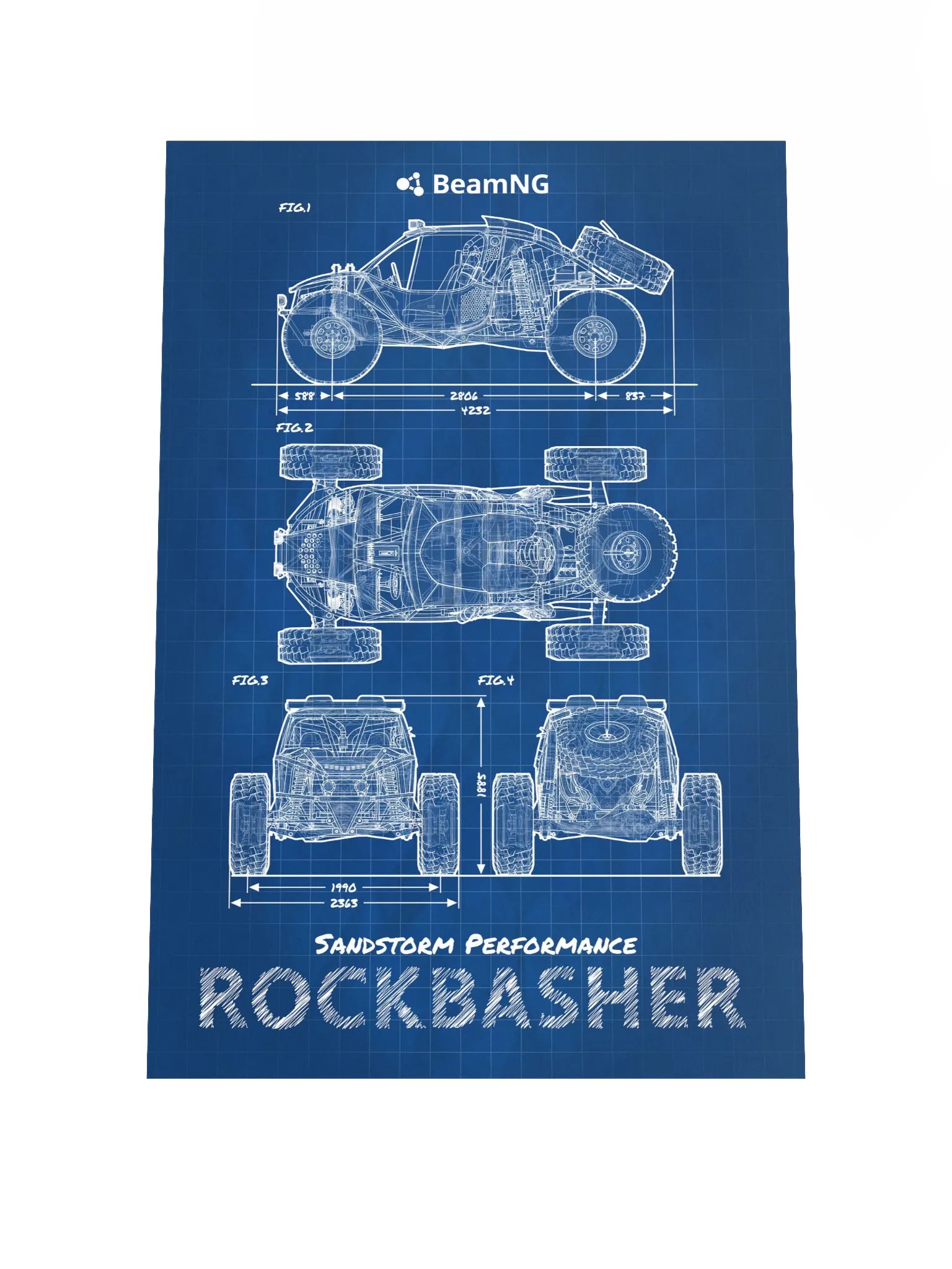 SP Rockbasher Blueprint Poster product image (1)