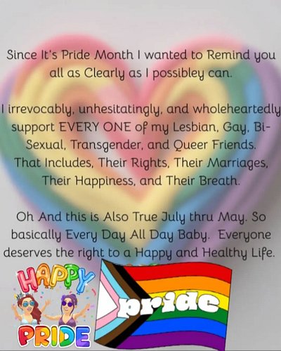 Every Day. All Day. Love is Love. Happy Pride! 

#pridemonth #pride🌈