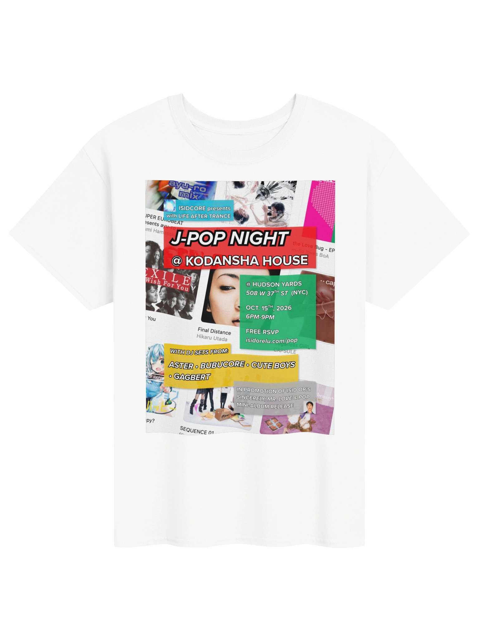 ISIDCORE: J-POP NIGHT @ KODANSHA HOUSE T-Shirt [White] product image (1)
