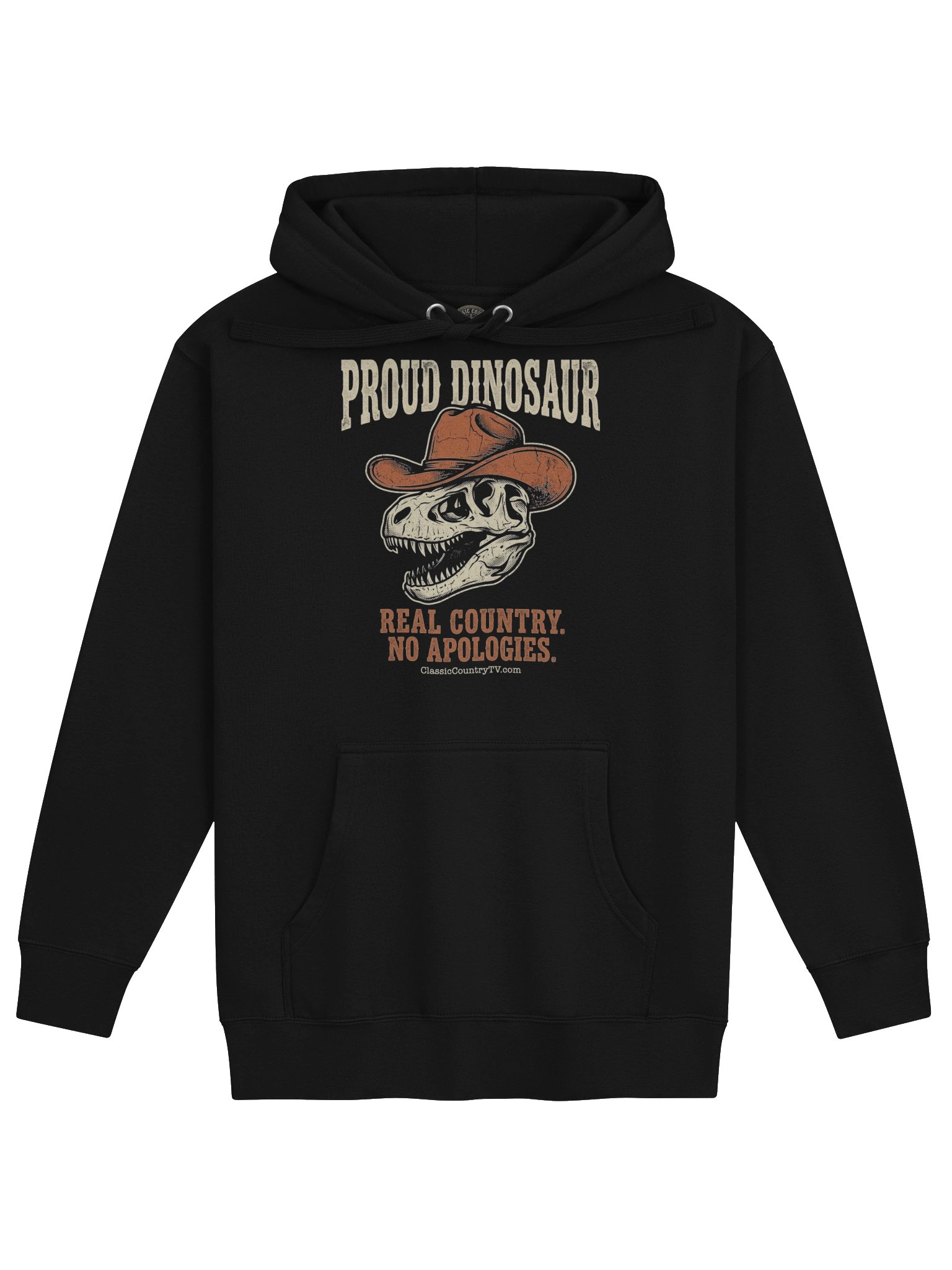 Proud Dinosaur Pullover Hoodie — Classic Country TV Outlaw Series product image (1)