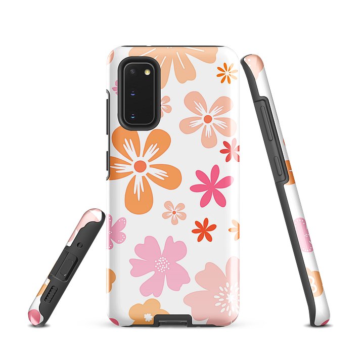 HAPPY SUMMER FLOWERS PINK Samsung Tough Case product image (1)