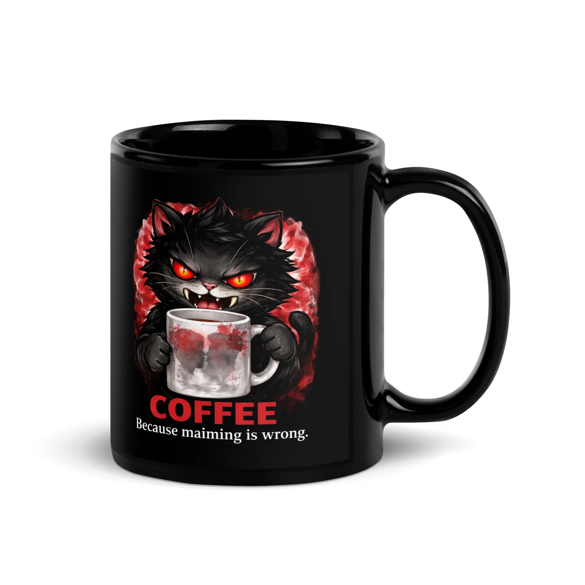 Coffee because Maiming is Wrong P5YC01 Cat Mug product image (2)