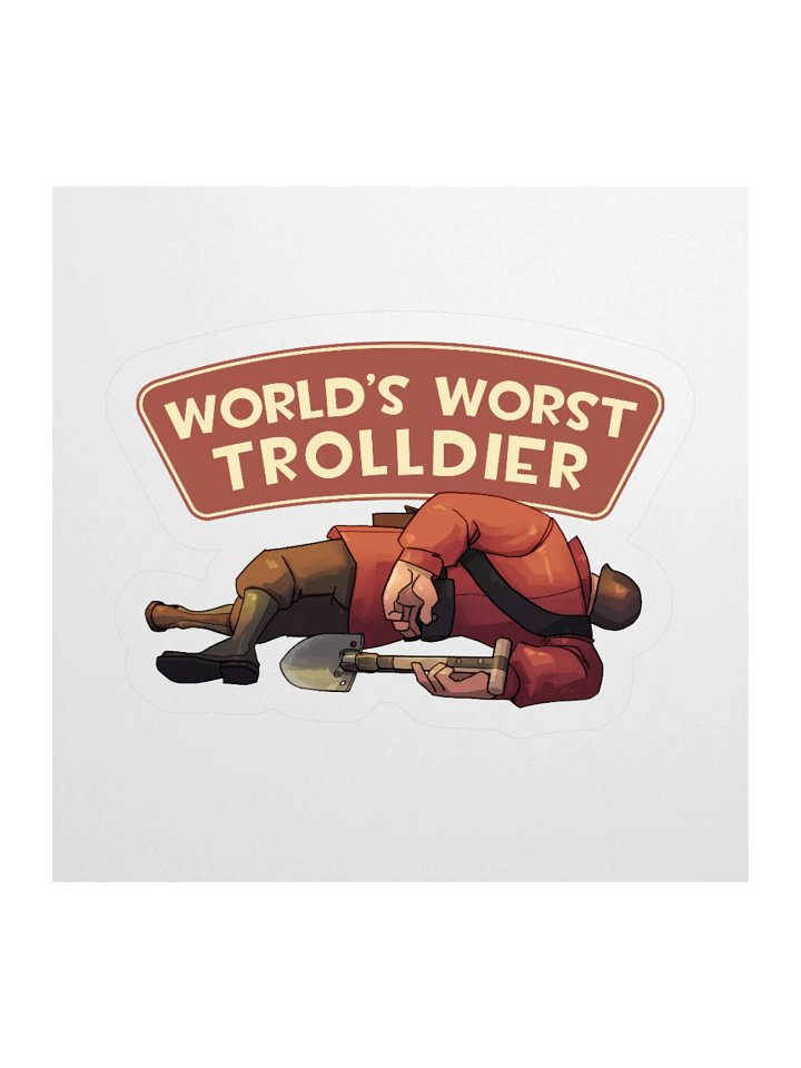 World's Worst Trolldier Sticker product image (1)