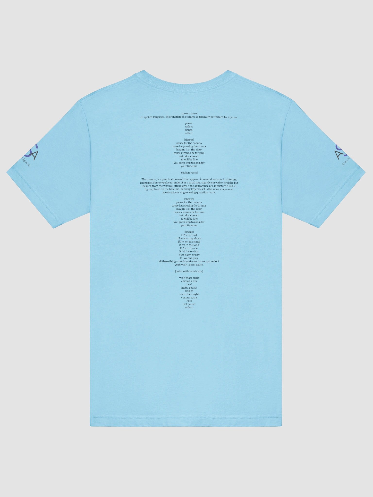 Comma Sutra (Light / Ladies) Tee w/ Lyrics product image (46)