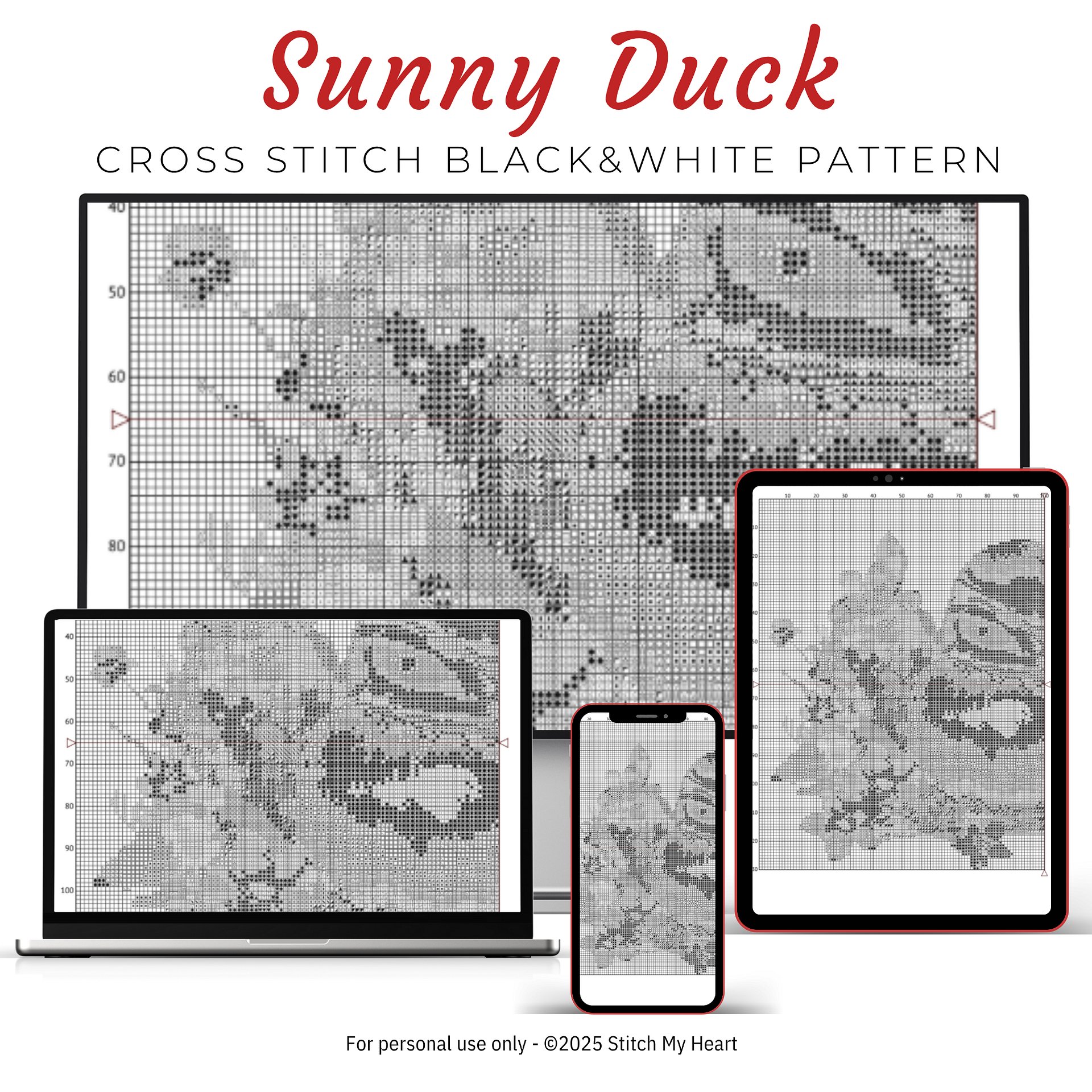 Sunny Duck Cross Stitch Pattern product image (3)