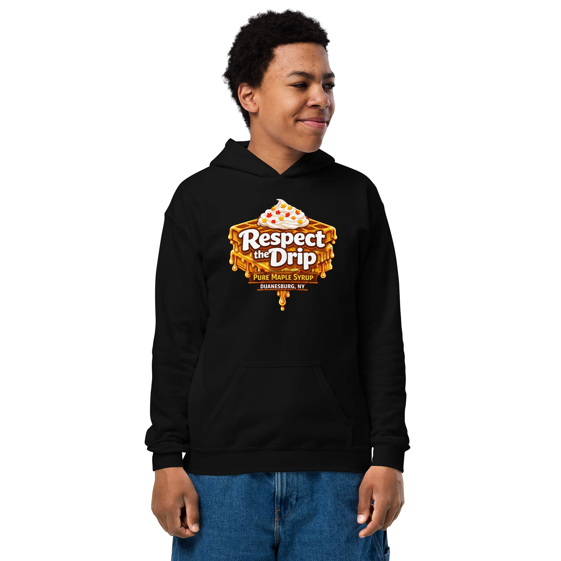 Kids Respect the Drip Maple Sryup Hoodie product image (1)