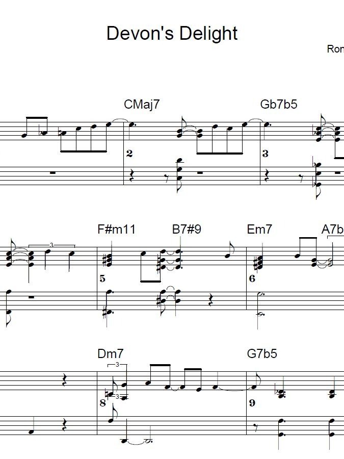 Devon's Delight - ModJazz - Piano sheet music product image (1)