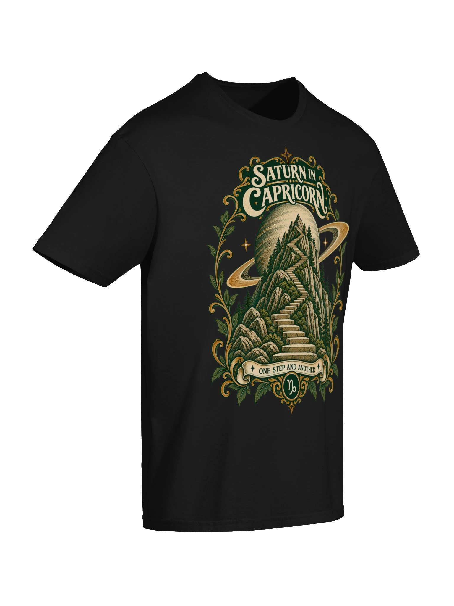 Saturn in Capricorn One Step and Another Tee product image (36)