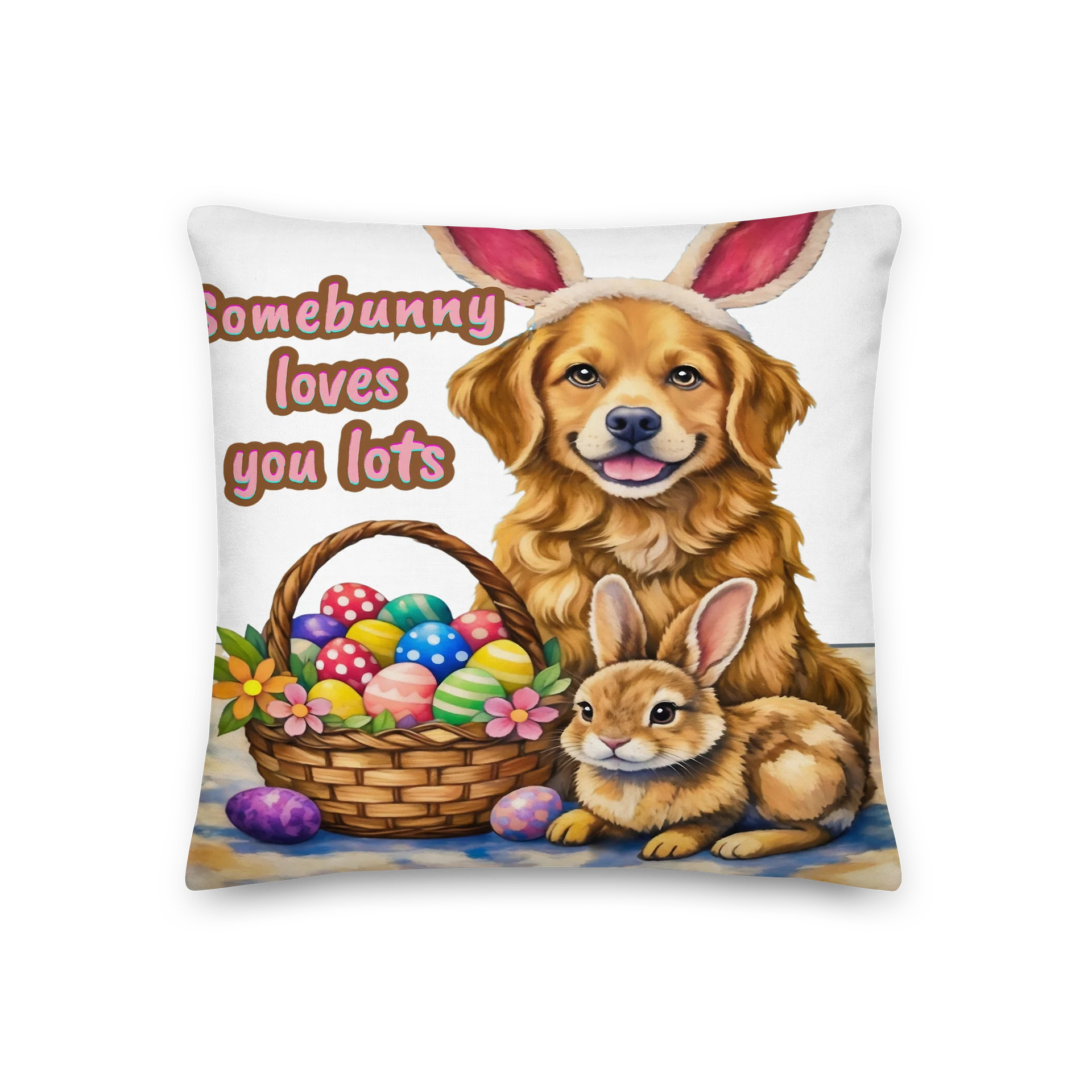 Somebunny Loves You Lots Easter Pillow product image (1)