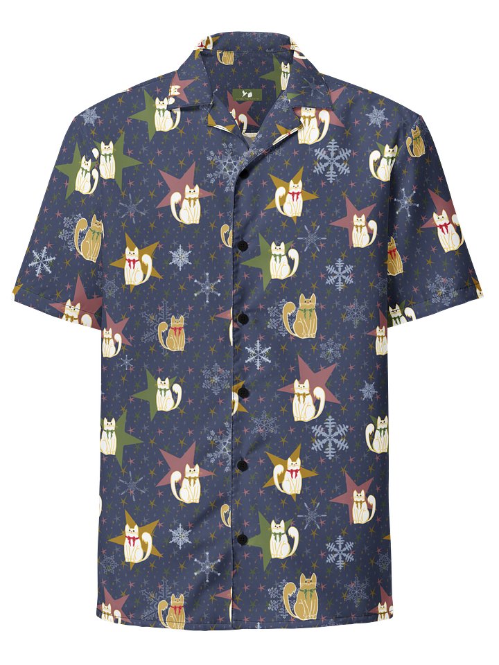 Star Kitties Oversized Button-Down Shirt product image (1)