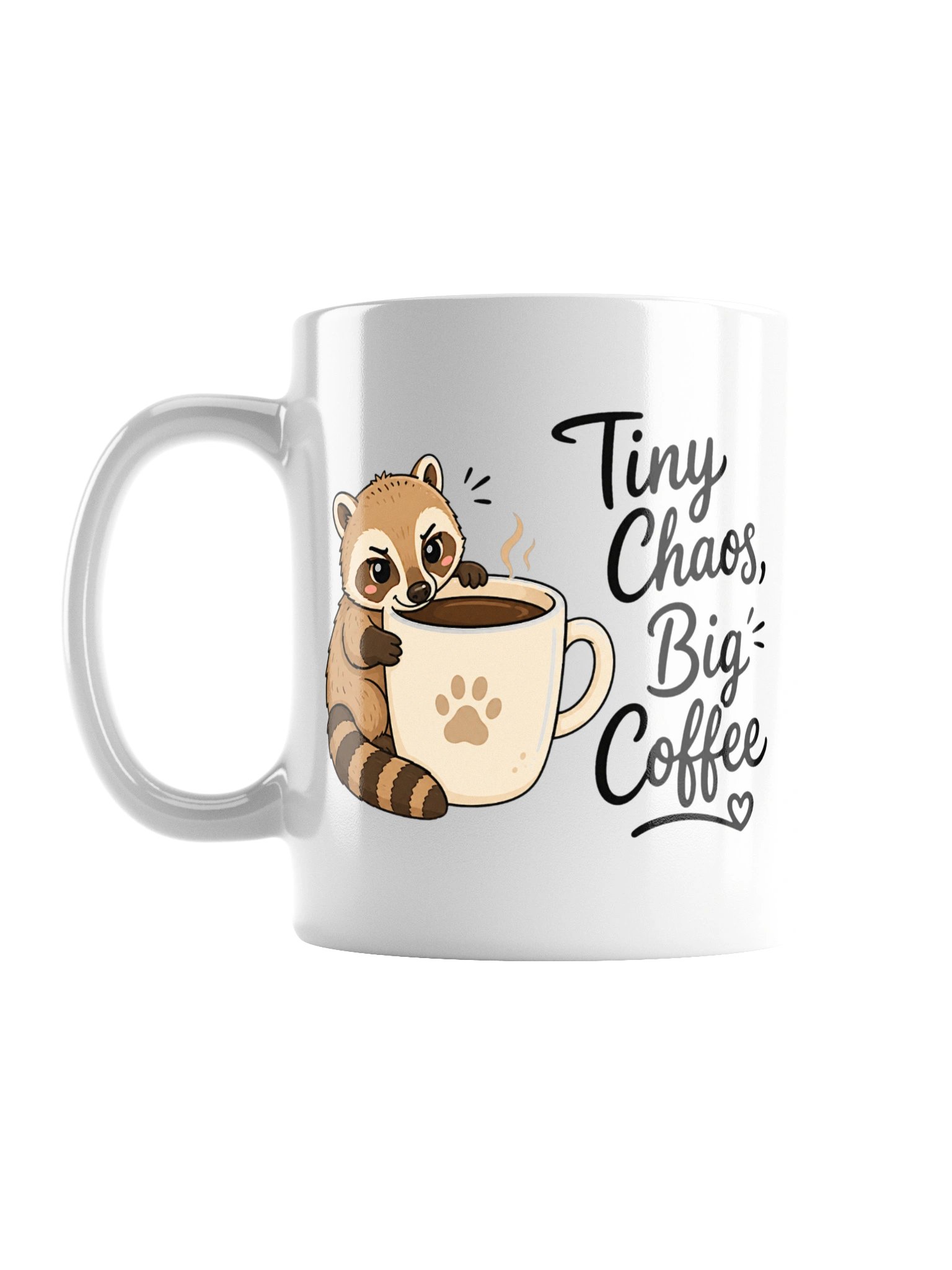 Tiny Chaos, Big Coffee Coati Mug product image (1)