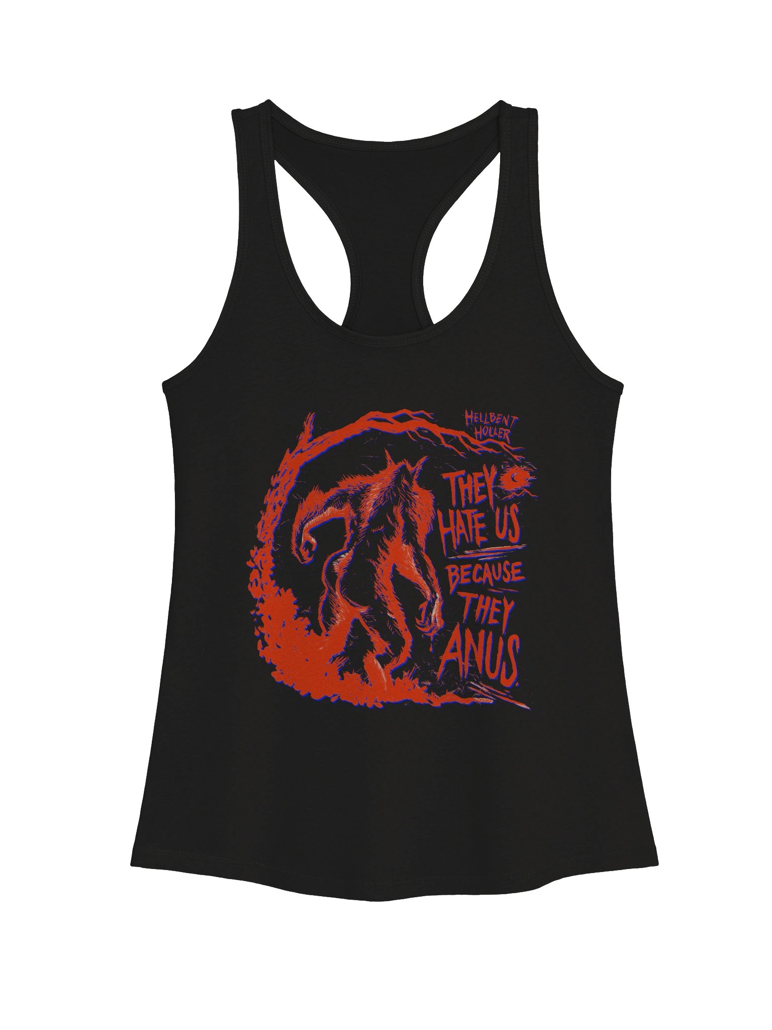 Hate Us Werewolf Ladies Racerback Tank product image (1)
