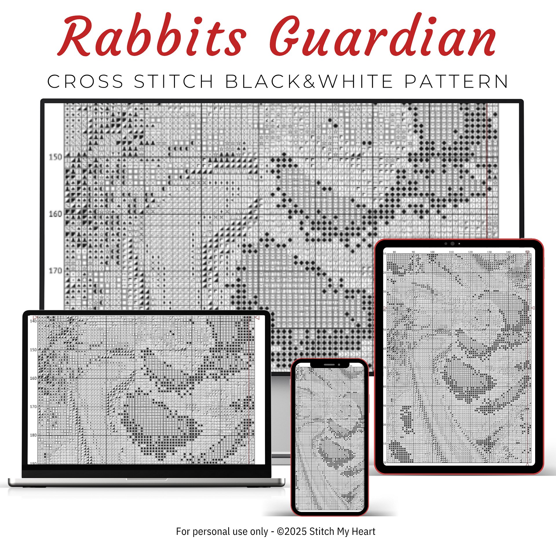 Rabbits Guardian Cross Stitch Pattern product image (4)