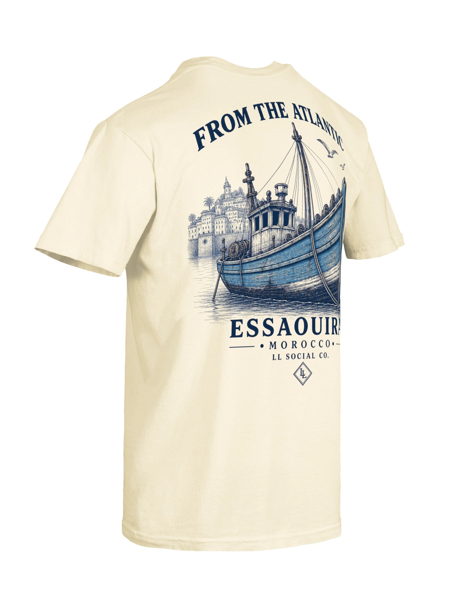 LL Social Co. From the Atlantic Tee — Essaouira | Navy Blue product image (101)