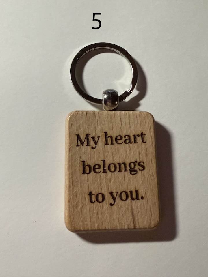 Wooden Engraved Keychains with Sayings & Quotes | Sweet, Sassy, Friendship & Love (5) product image (5)
