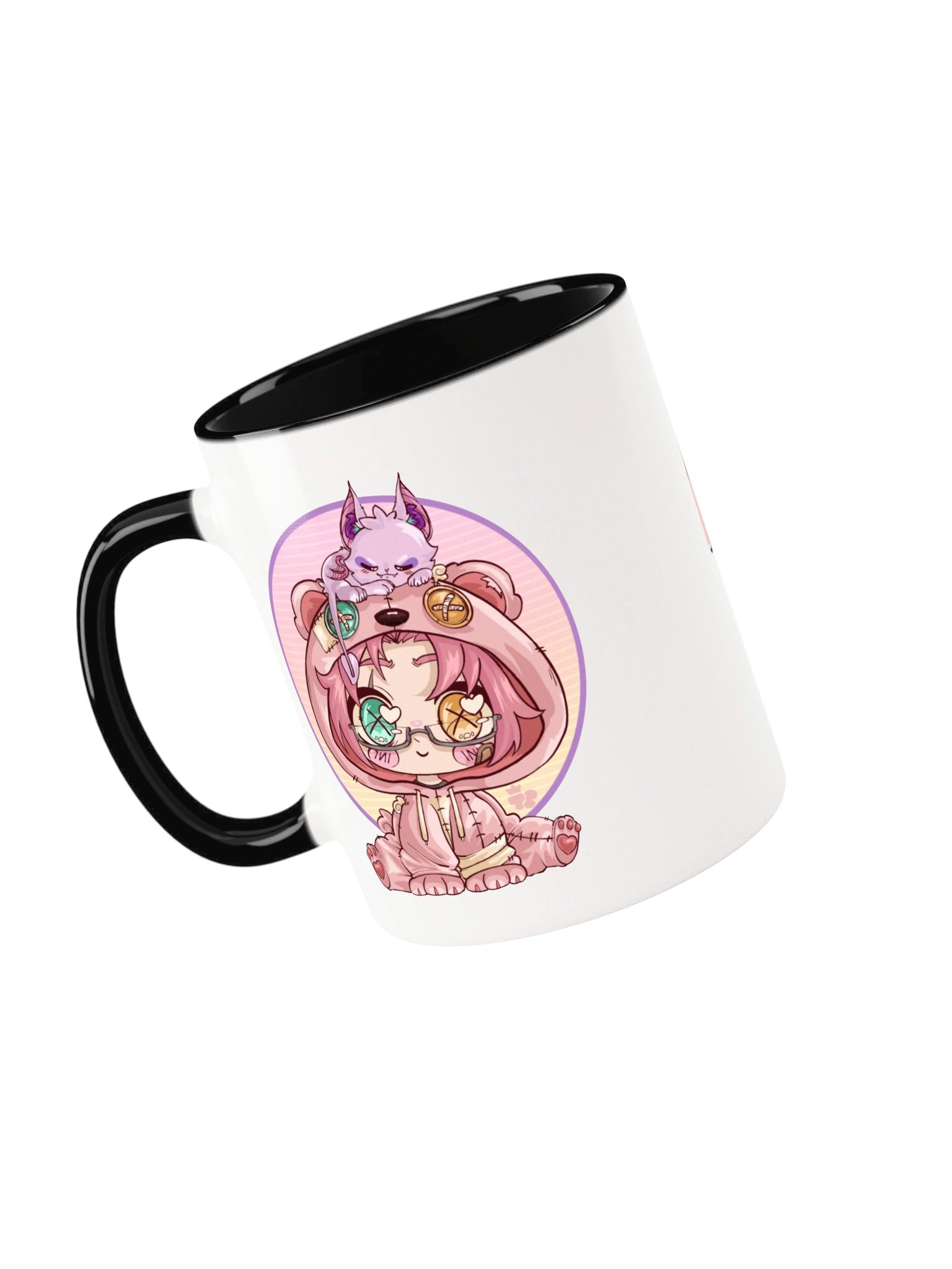 Anxiety Bear Chibi Human Mug with little Nyxxie Bat product image (42)