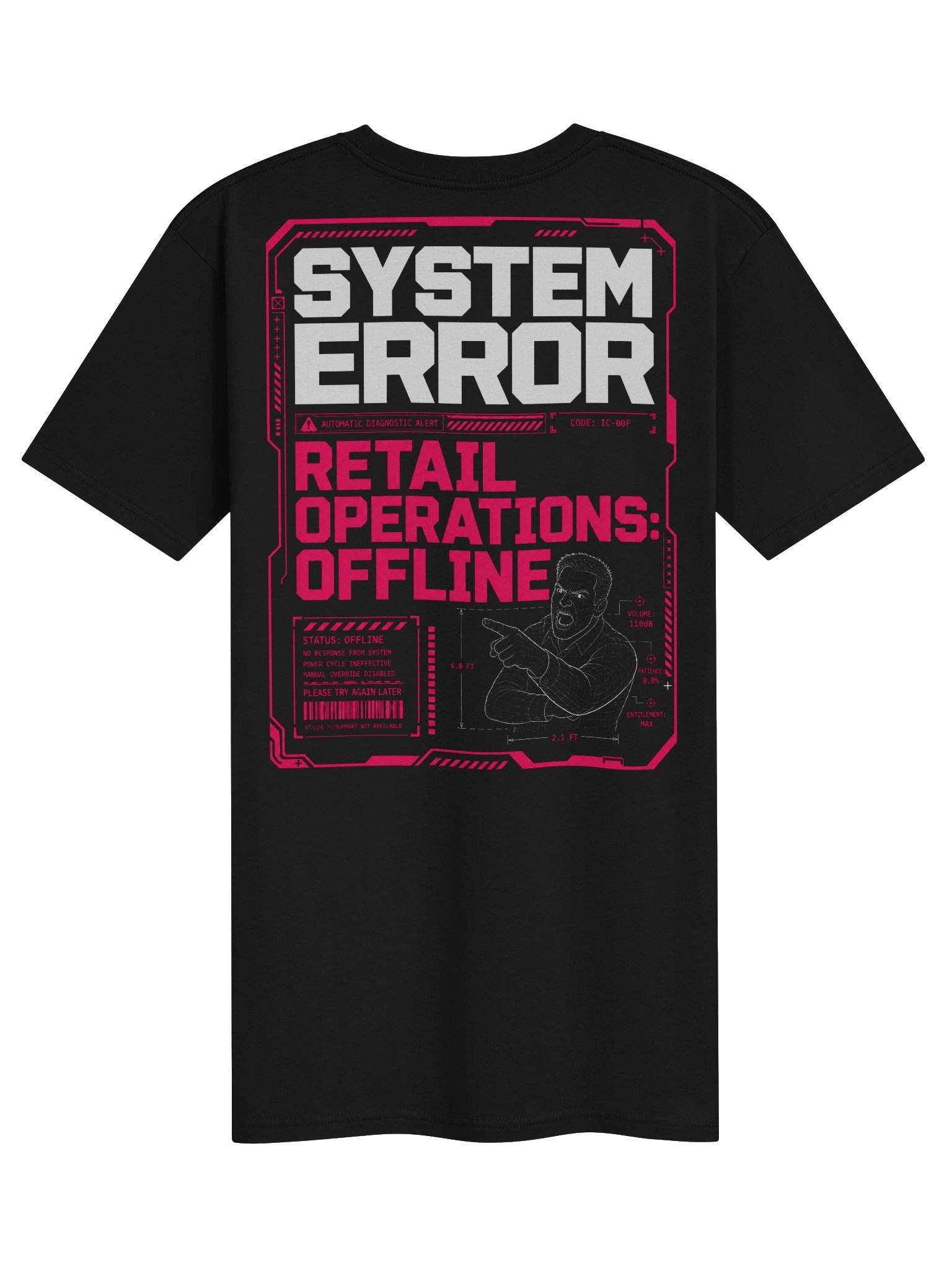 System Error: Retail Operations Offline | Customer Service Heavyweight Tee product image (5)