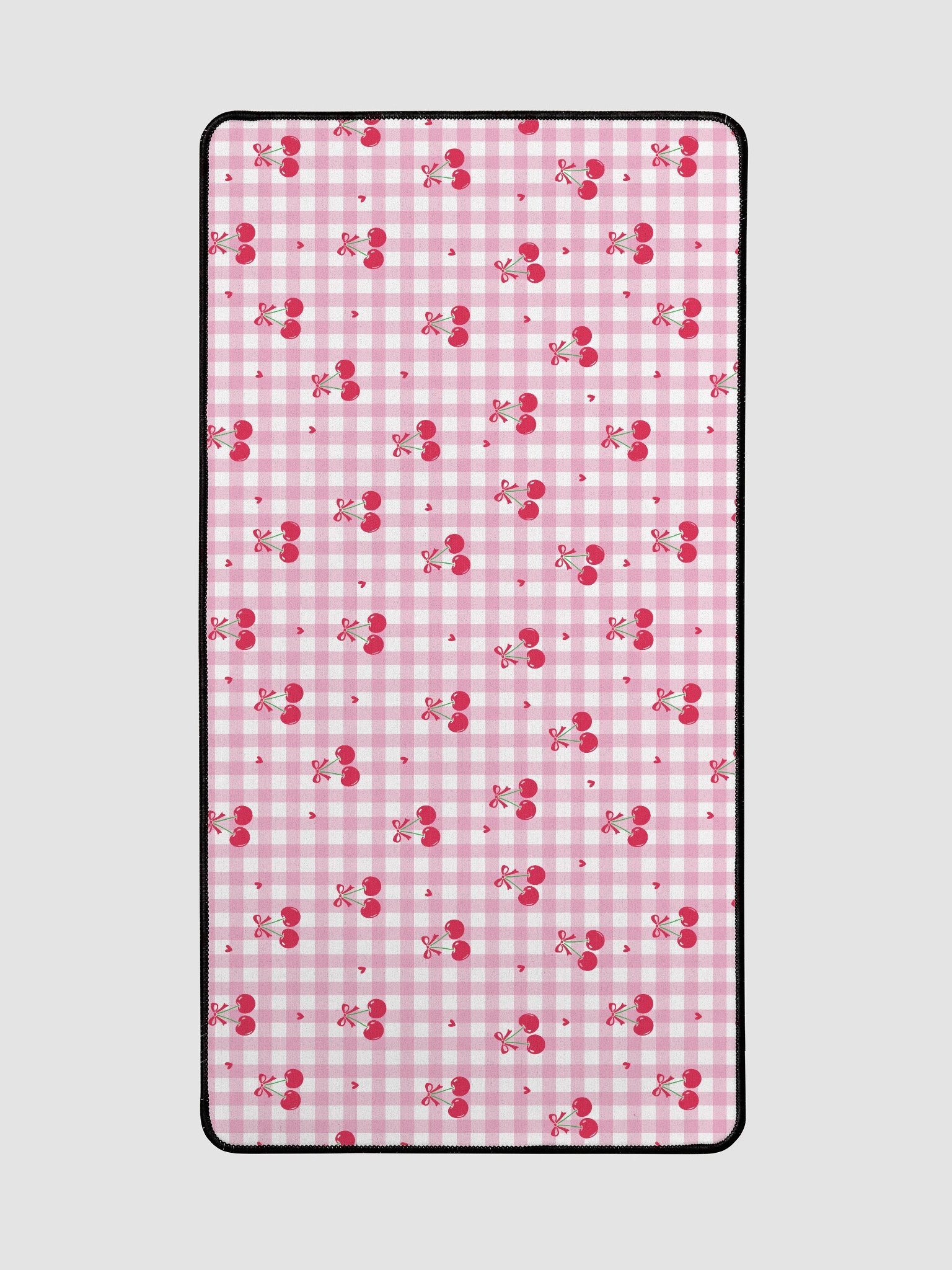 Cherries and Plaid Dreams Desk Mat-''15.5 x 31.5'' product image (2)