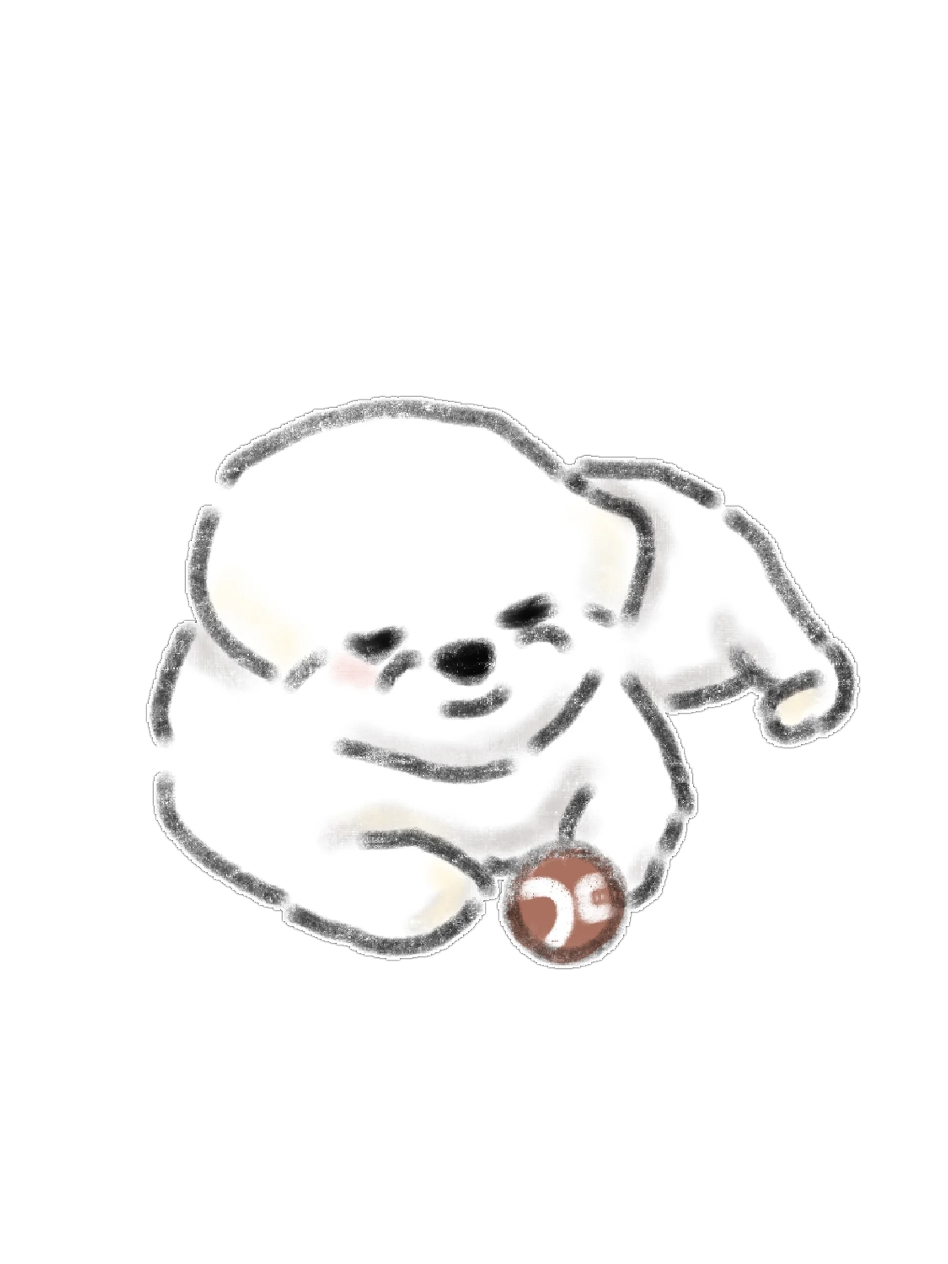 15 Hand-Drawn White Dog PNG Clipart Bundle product image (6)
