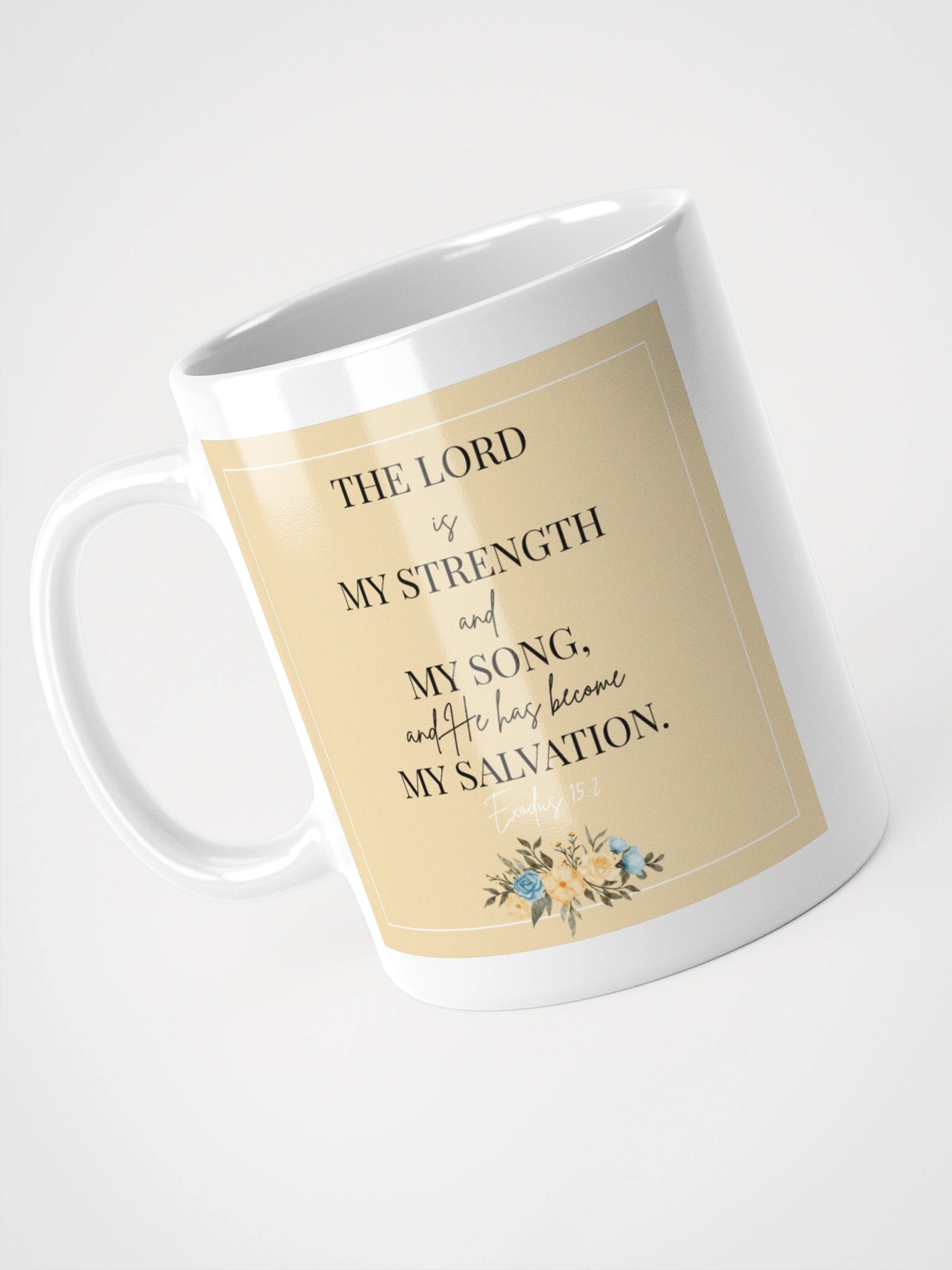 Exodus 15:2 Mug – Floral Design product image (5)