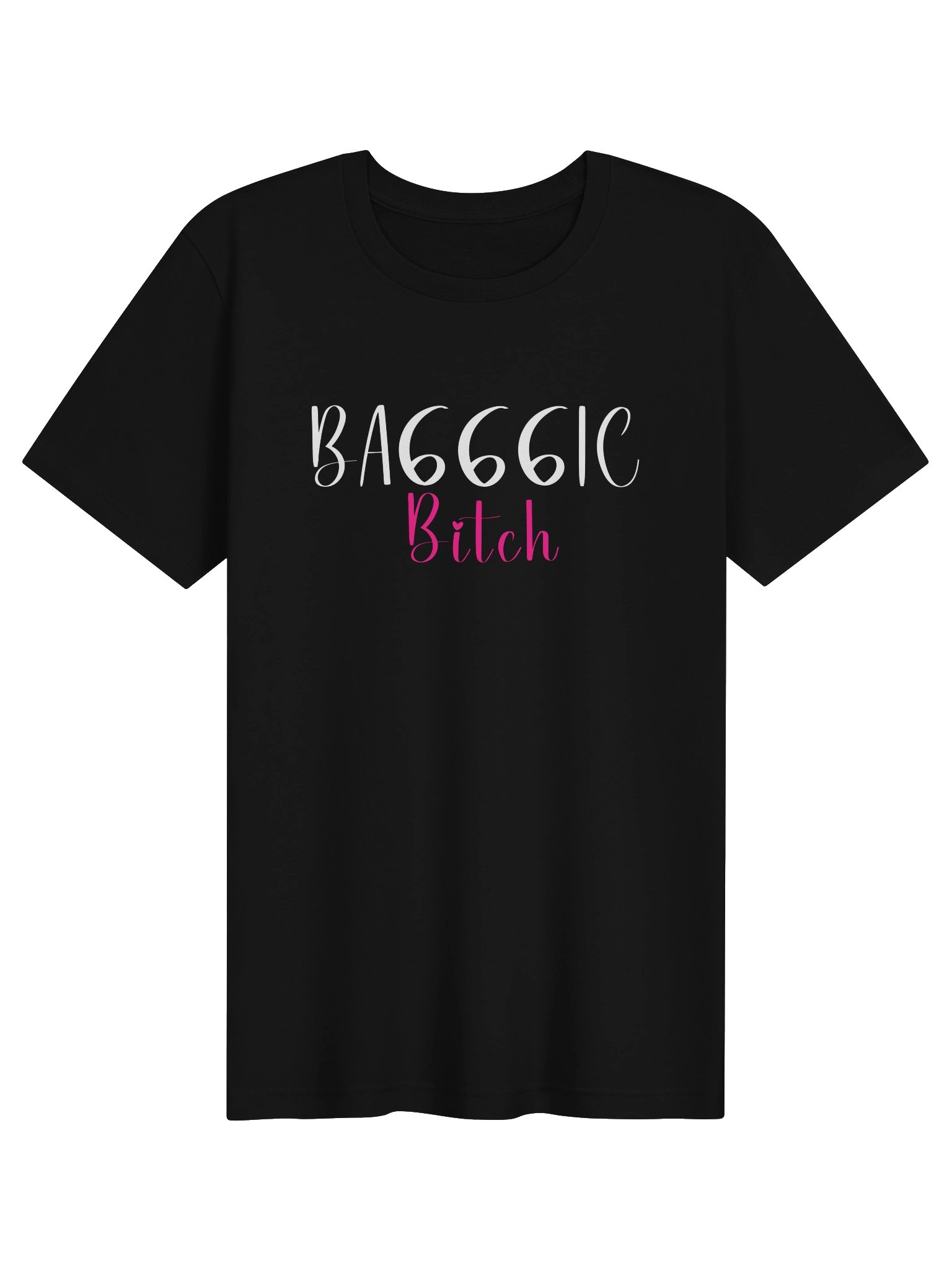 Ba666ic Bitch (White and Pink) Tee product image (1)