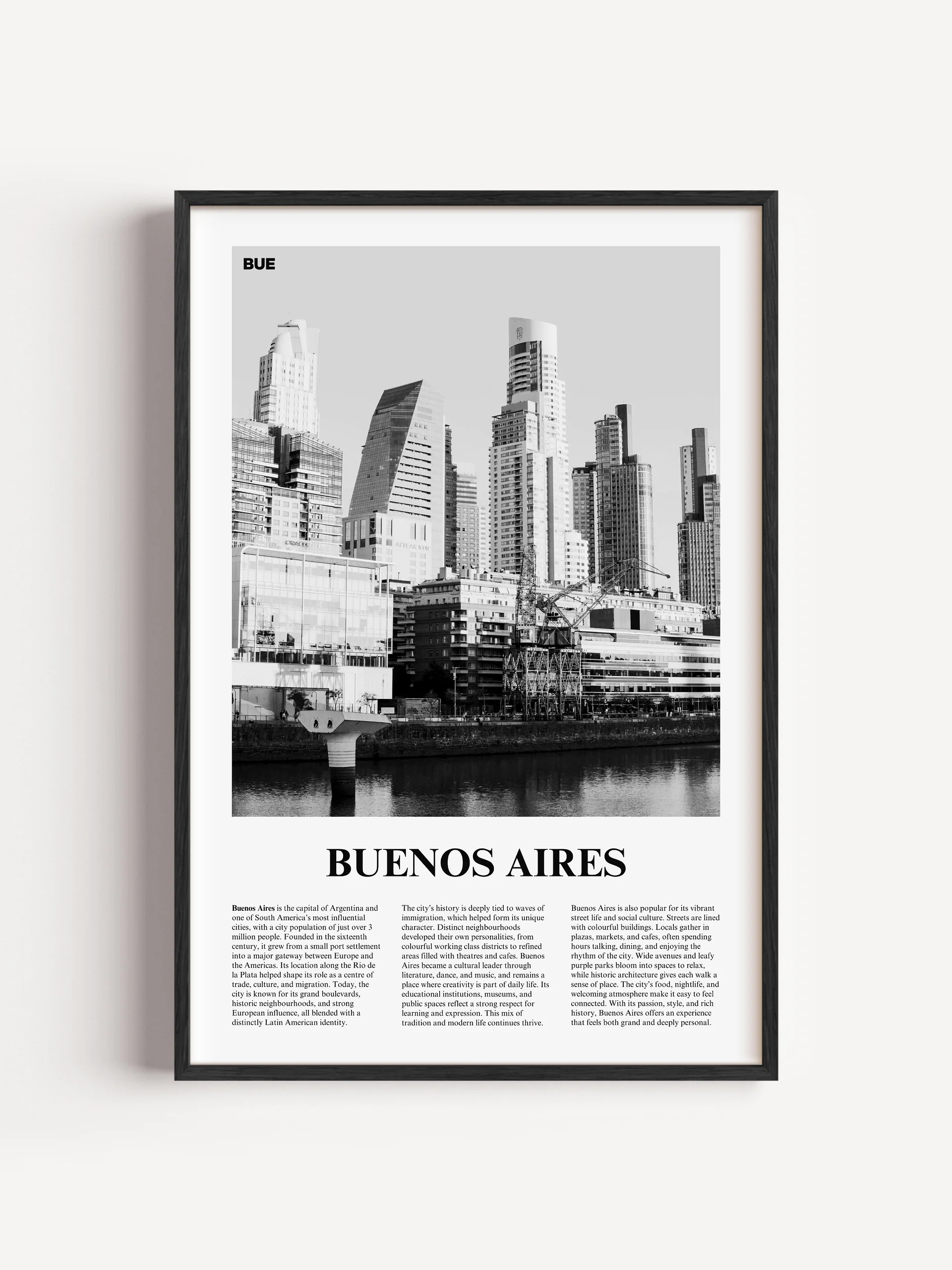 Buenos Aires 02 Newspaper Poster | Framed product image (1)