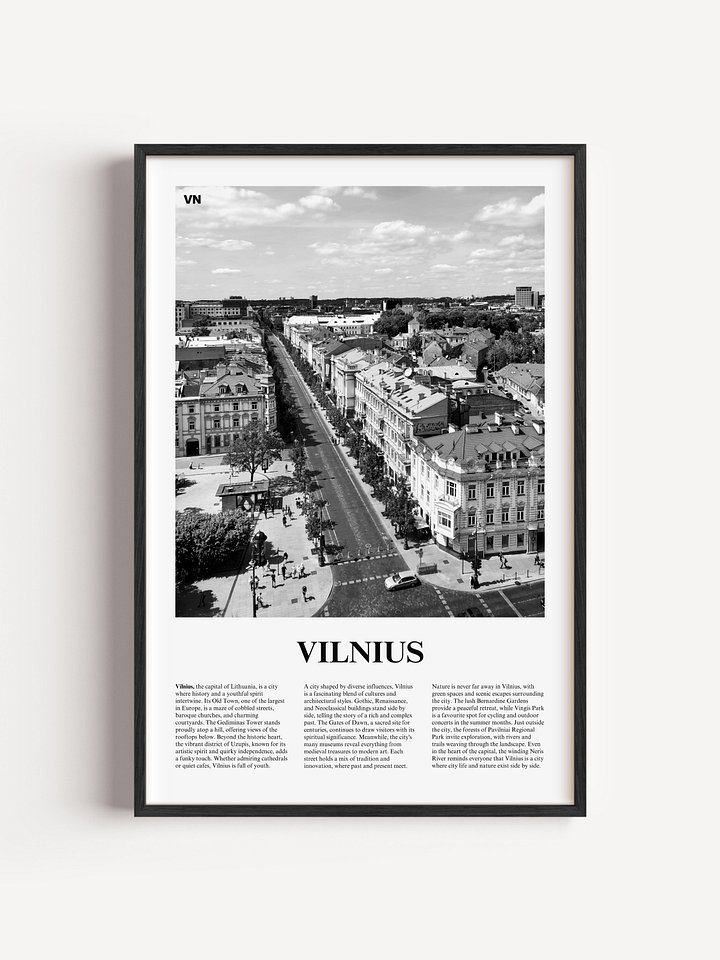 Vilnius 01 Newspaper Poster product image (1)