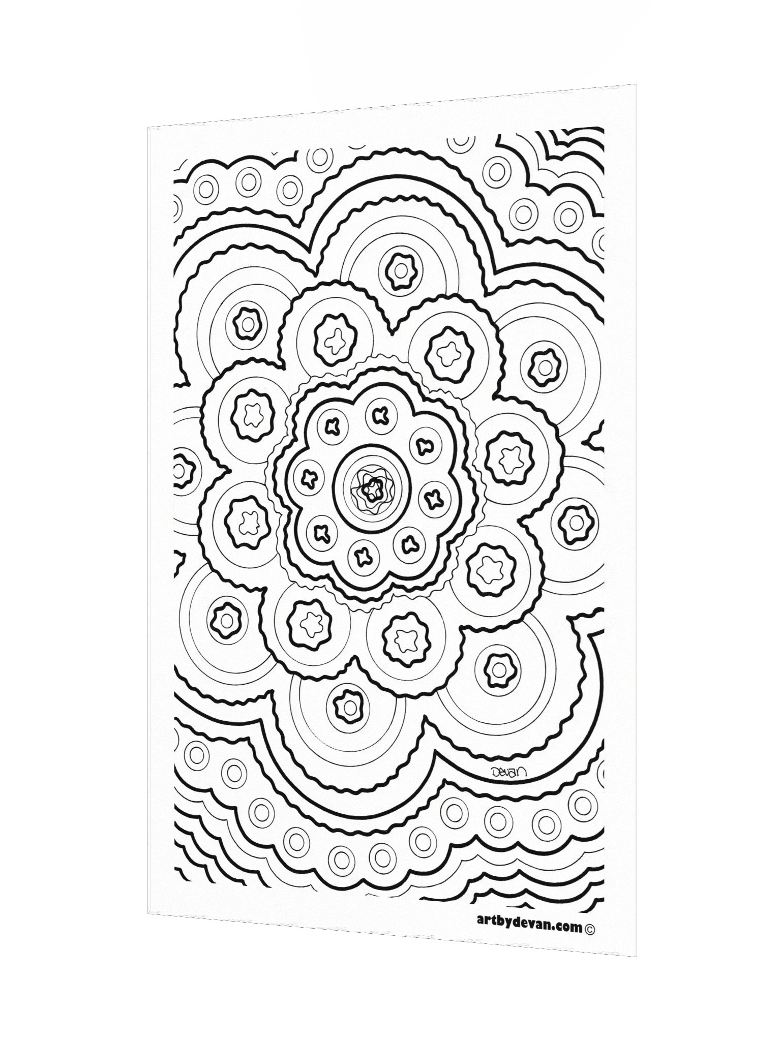 Color Your Own Art: Squiggles Mandala product image (3)