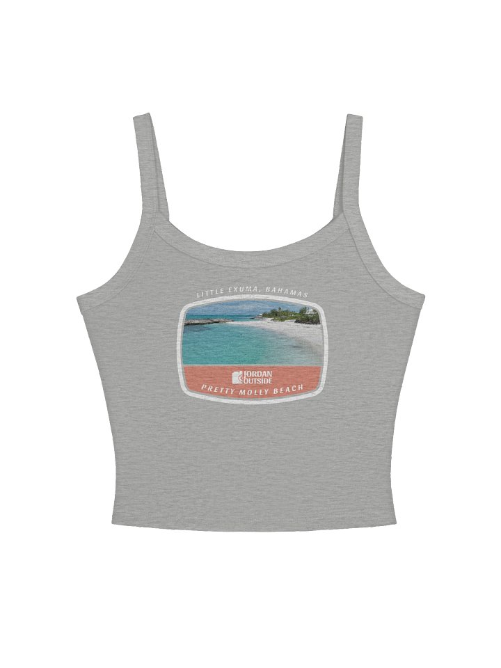 Pretty Molly Beach, Little Exuma, Bahamas (Women's Slim Strap Tank Top Dark Edition) product image (5)