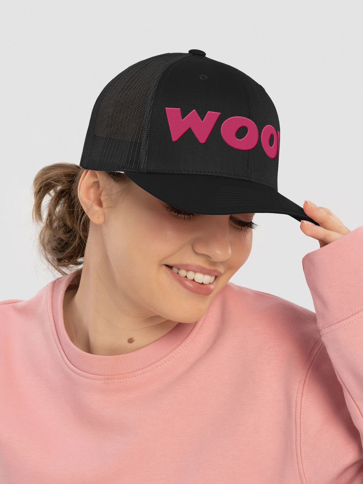 Embroidered WOOF Hat - Pink Thread Collection product image (5)