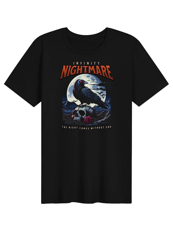 Infinity Nightmare Gothic Raven Skull T-Shirt product image (9)